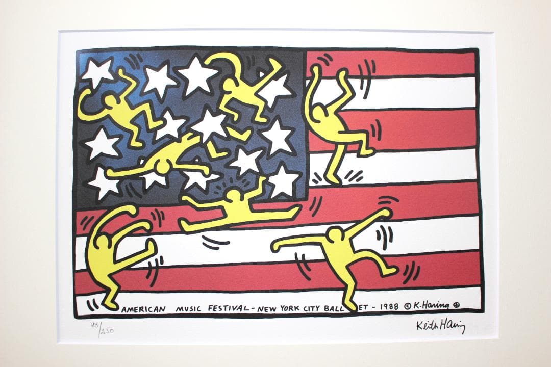 キース・ヘリング (American Flag)エスタンプリトグラフ