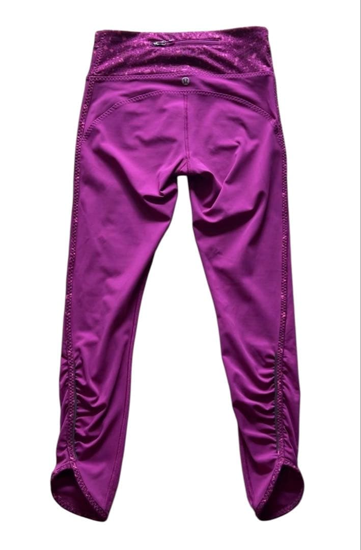 lululemon ルルレモン クロップド レギンス サイズ4 パープル系