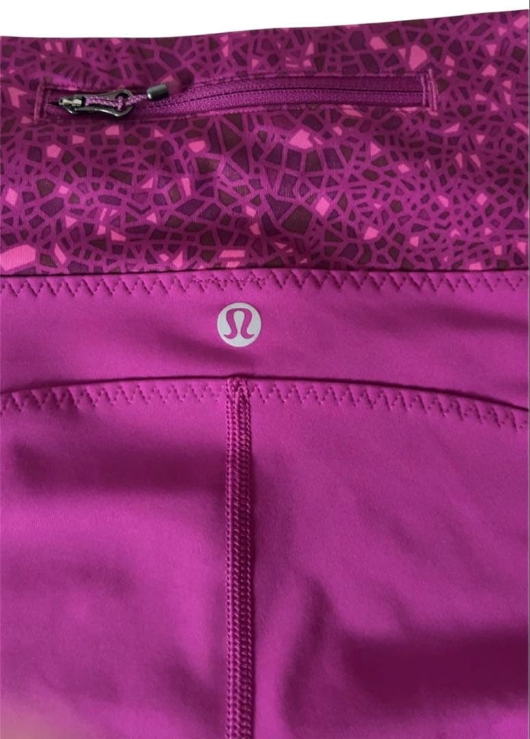 lululemon ルルレモン クロップド レギンス サイズ4 パープル系