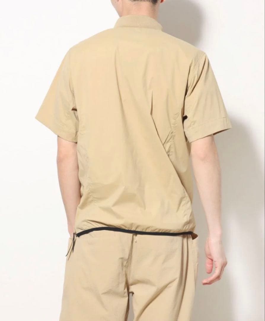 L ☆新品☆ キャロウェイ メンズ モックネック 半袖 プルオーバー ベージュ