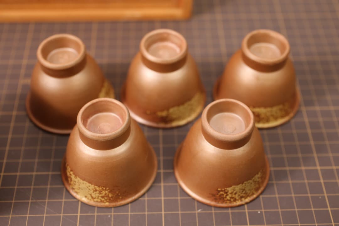 【即購入可】完品／備前焼／陶峰造／煎茶器揃／宝瓶／湯冷まし／茶杯・盃／茶道／酒器