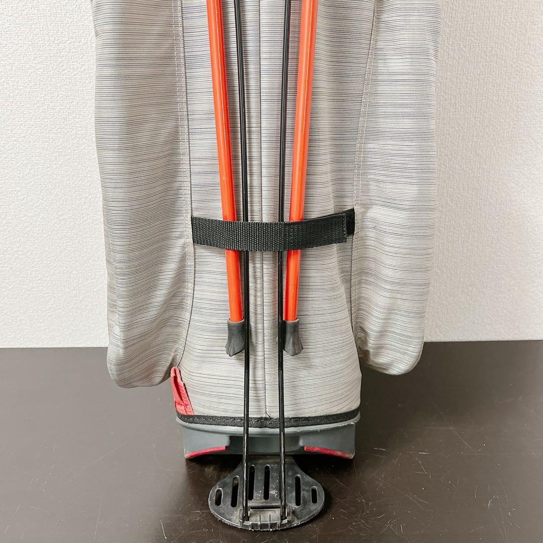アディダス スタンド型 キャディバッグ グレー フード付き 5分割