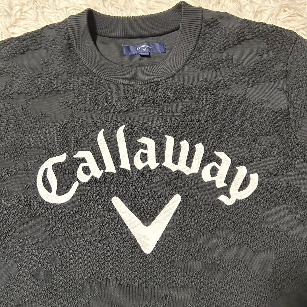 CALLAWAY キャロウェイ ニットセーター 迷彩 カモ柄 ブラック Ｍ