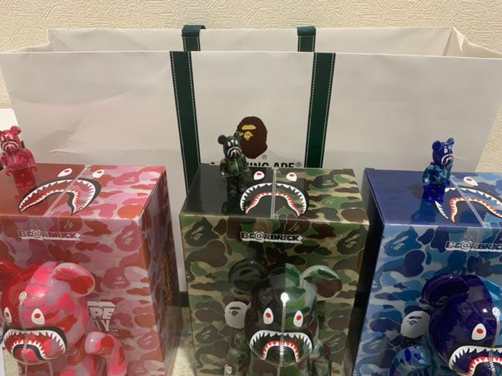 その他 BAPE BE@RBRICK ABC CAMO SHARK 100%&400%