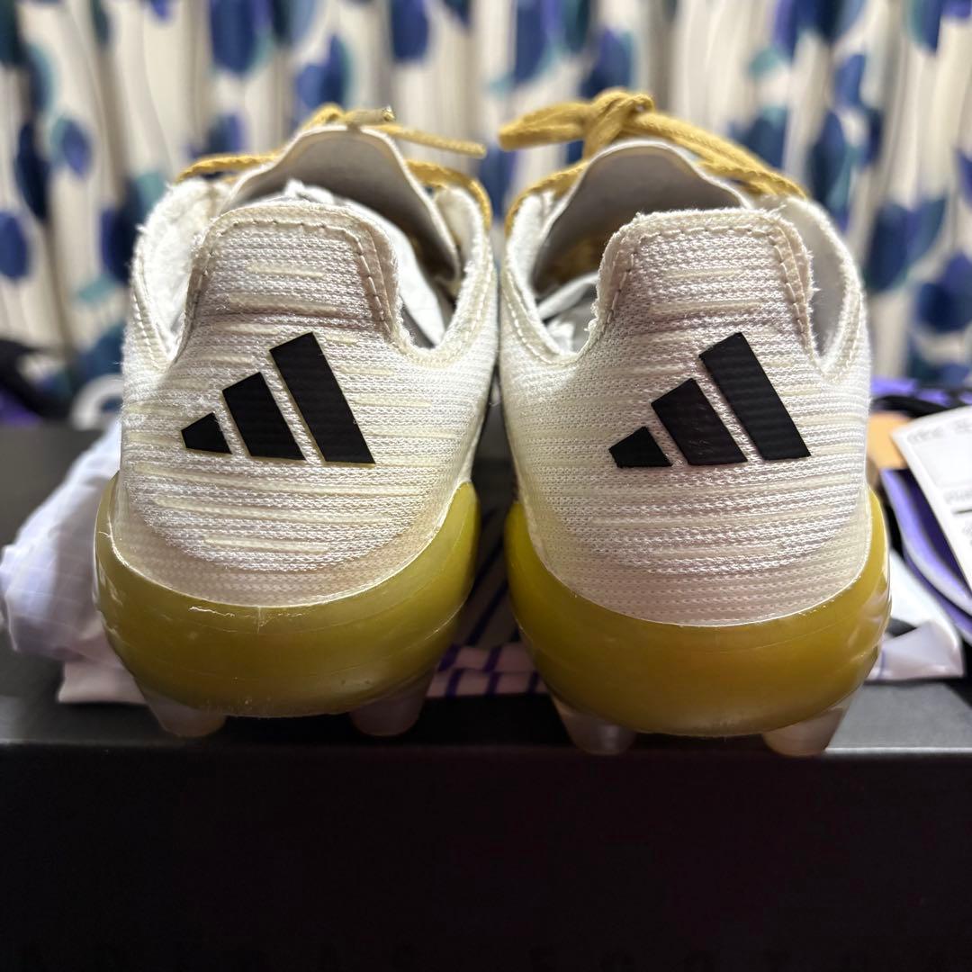 adidas F50 エリート HG/AG JPN 24.0 ホワイト/ゴールド