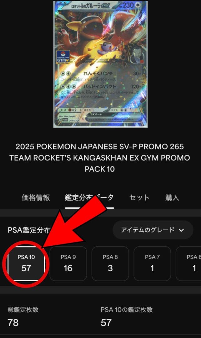 【 PSA10 】ロケット団のガルーラex プロモ ポケモンカード ジムプロモ