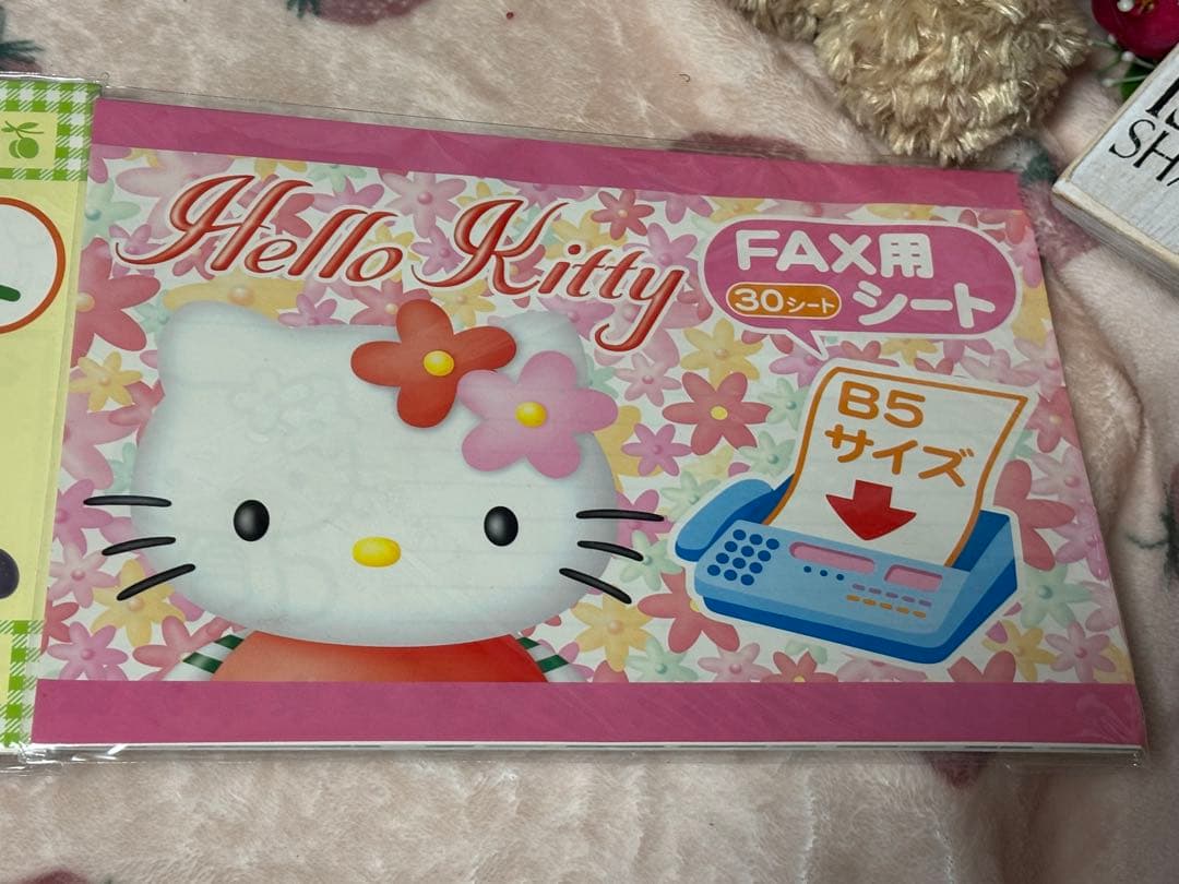 ポムポムプリン&ハローキティ FAX用シート 30シート B5サイズ☆平成当時物