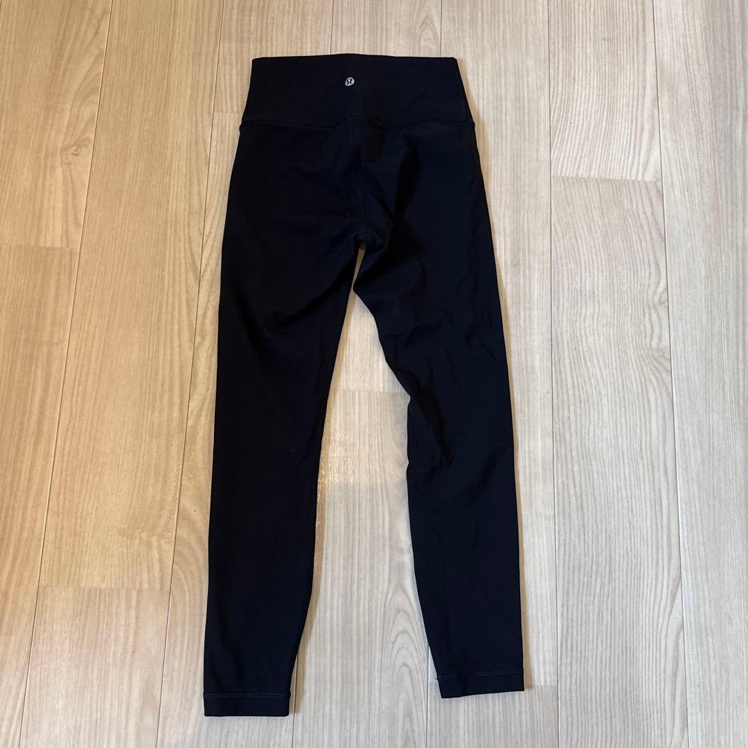 ルルレモン　lululemon レギンス　黒　ブラック　S フルレングス　24