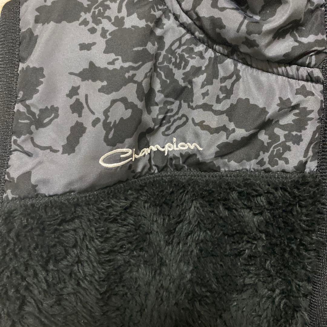 【良品】Champion Lady's フード付きフリース素材ベスト　サイズL