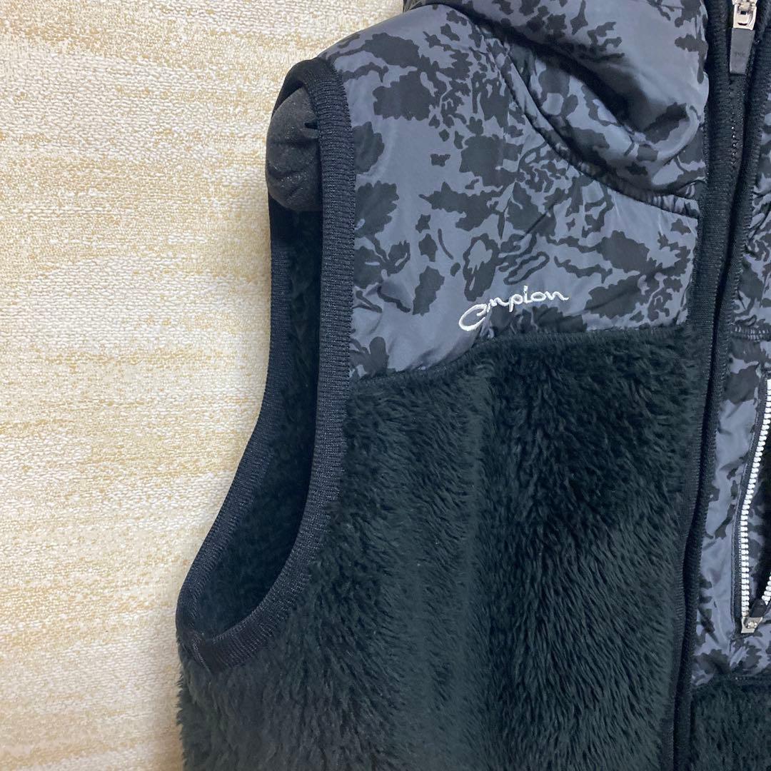 【良品】Champion Lady's フード付きフリース素材ベスト　サイズL