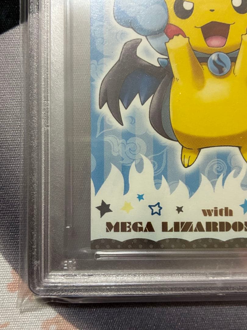 PSA10☆ポンチョを着たピカチュウ★名刺カード メガリザードン X ポンチョ