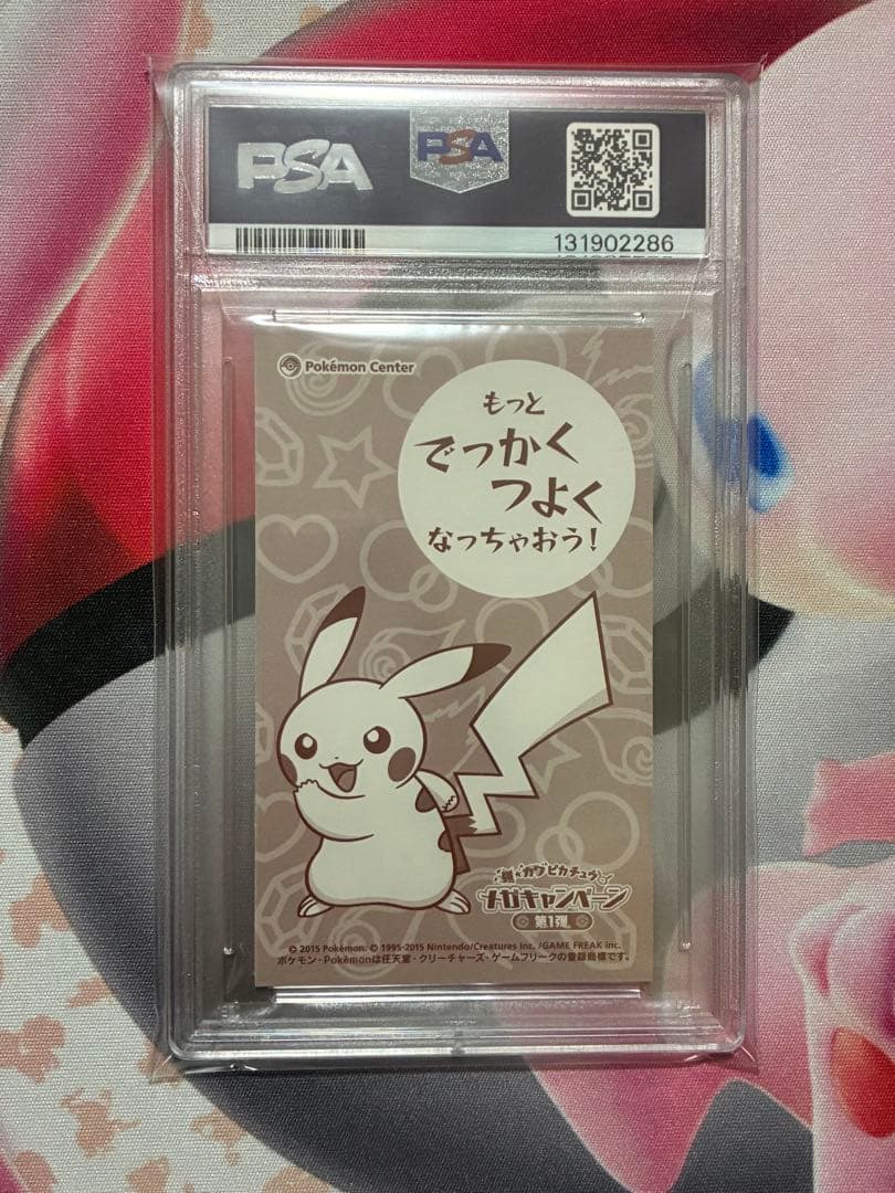 PSA10☆ポンチョを着たピカチュウ★名刺カード メガリザードン X ポンチョ