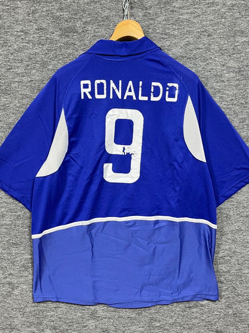 2002年サッカーワールドカップ ブラジル代表 アウェイユニホーム ロナウドXL