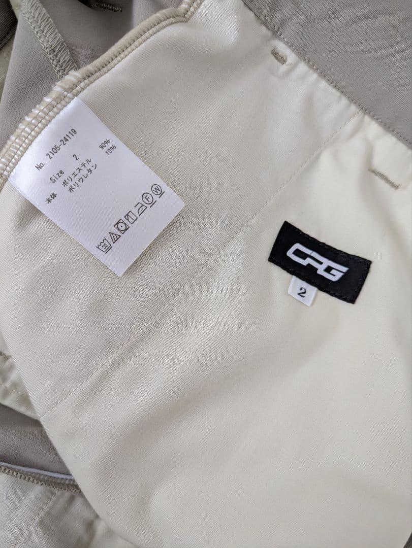 【美品】CPG GOLF／ストレッチ ロング パンツ ベージュ Mサイズ