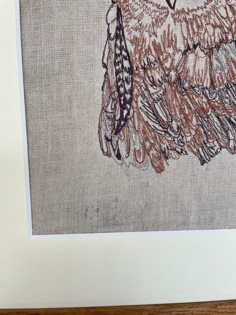 coral and tusk アート　額付き　刺繍アート