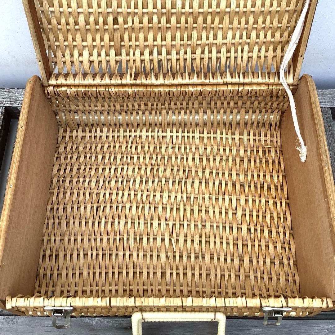 ヴィンテージ　昭和レトロ　ラタン　籐　バスケット　カゴ　かご　トランク　籠