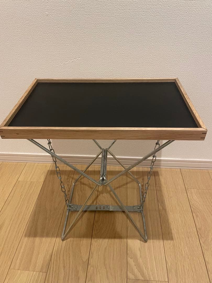 【中古】Universal Stool - Silver & Wood Tray