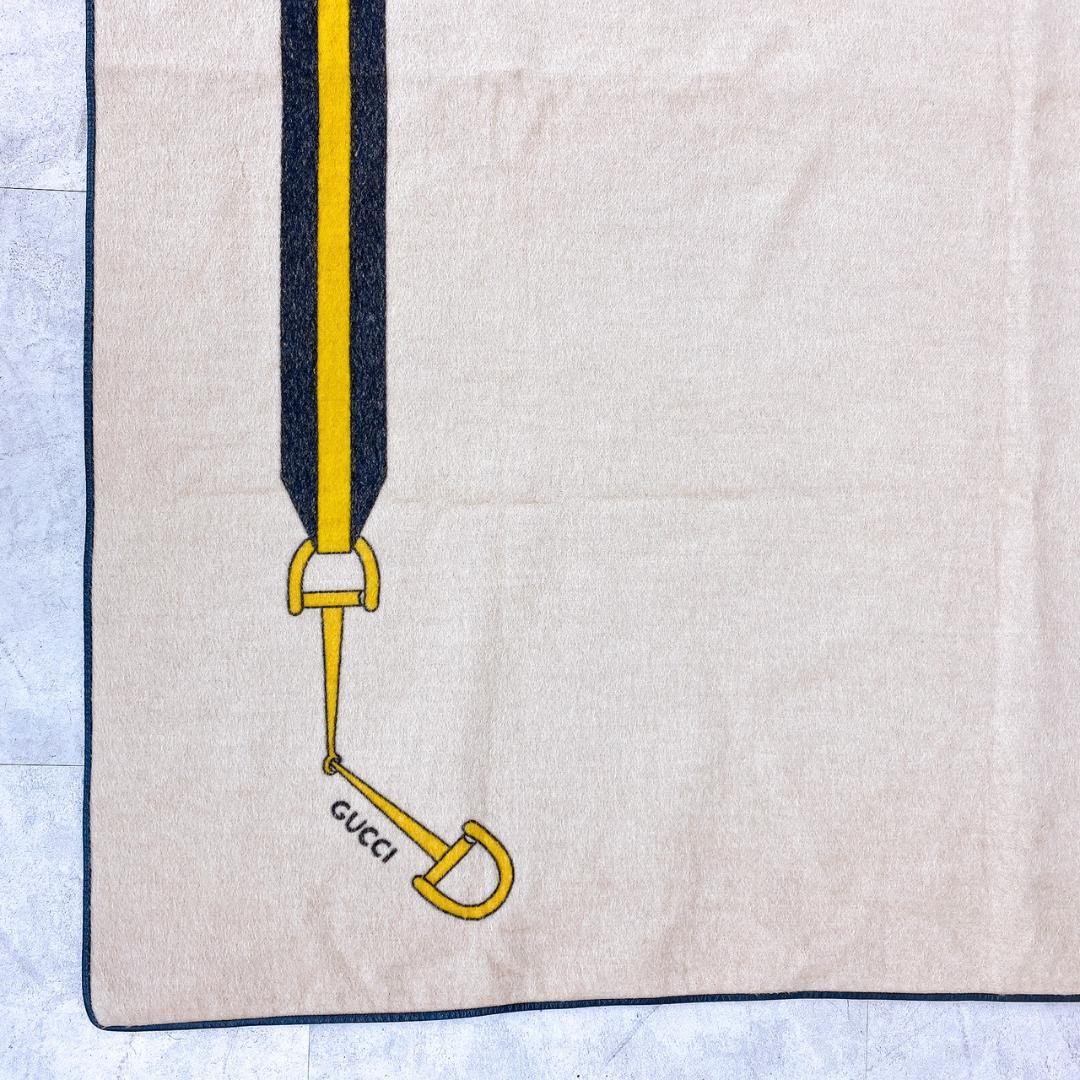 GUCCI ラグ／ブランケット風 マット 約148×140cm ダメージあり