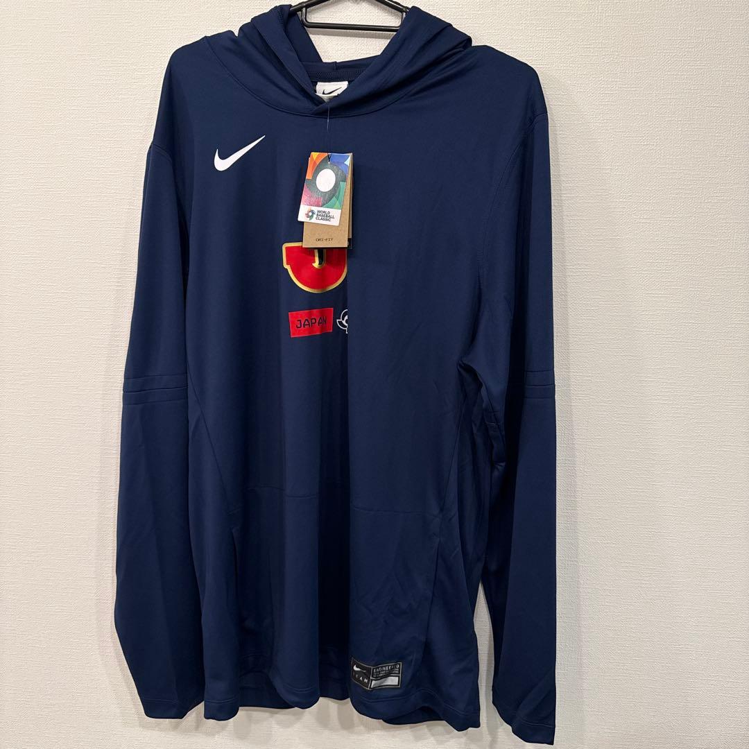 NIKE 2026 WBC 日本代表 ライトウェイトフーディートップネイビー L
