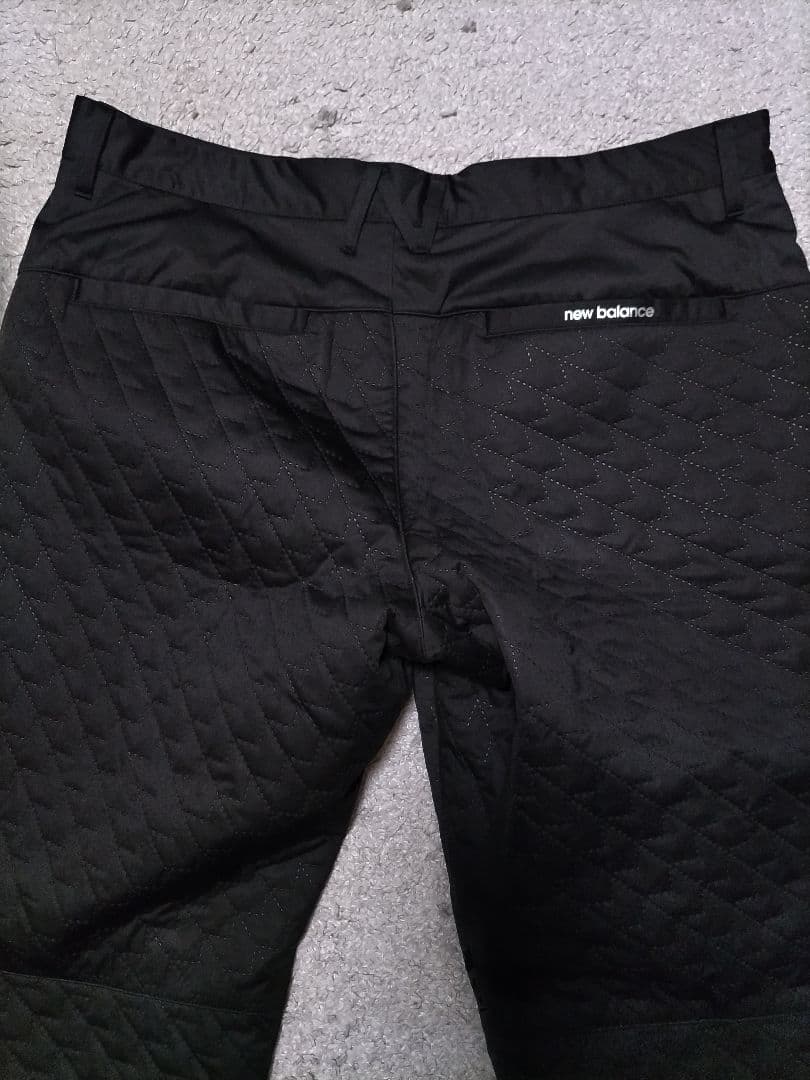 美品　ニューバランスゴルフ　キルティング　中綿　裏起毛　ストレッチ　パンツ　黒
