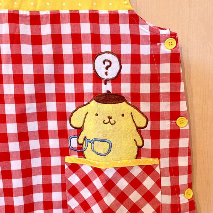 保育士エプロン　ポムポムプリン