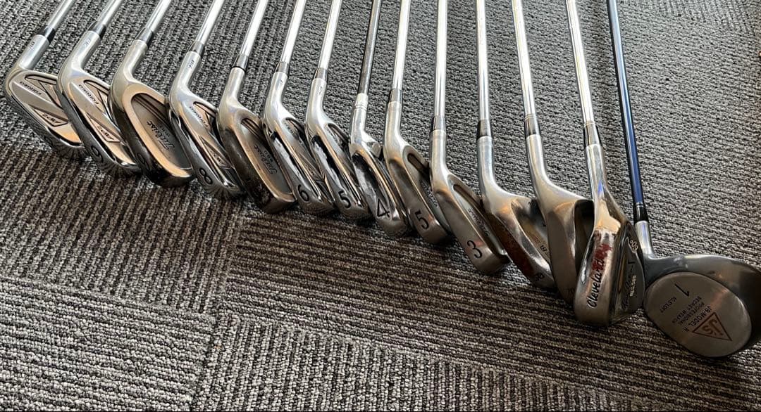 【おまとめ】TaylorMade ゴルフバッグ ネイビーゴルフクラブセット