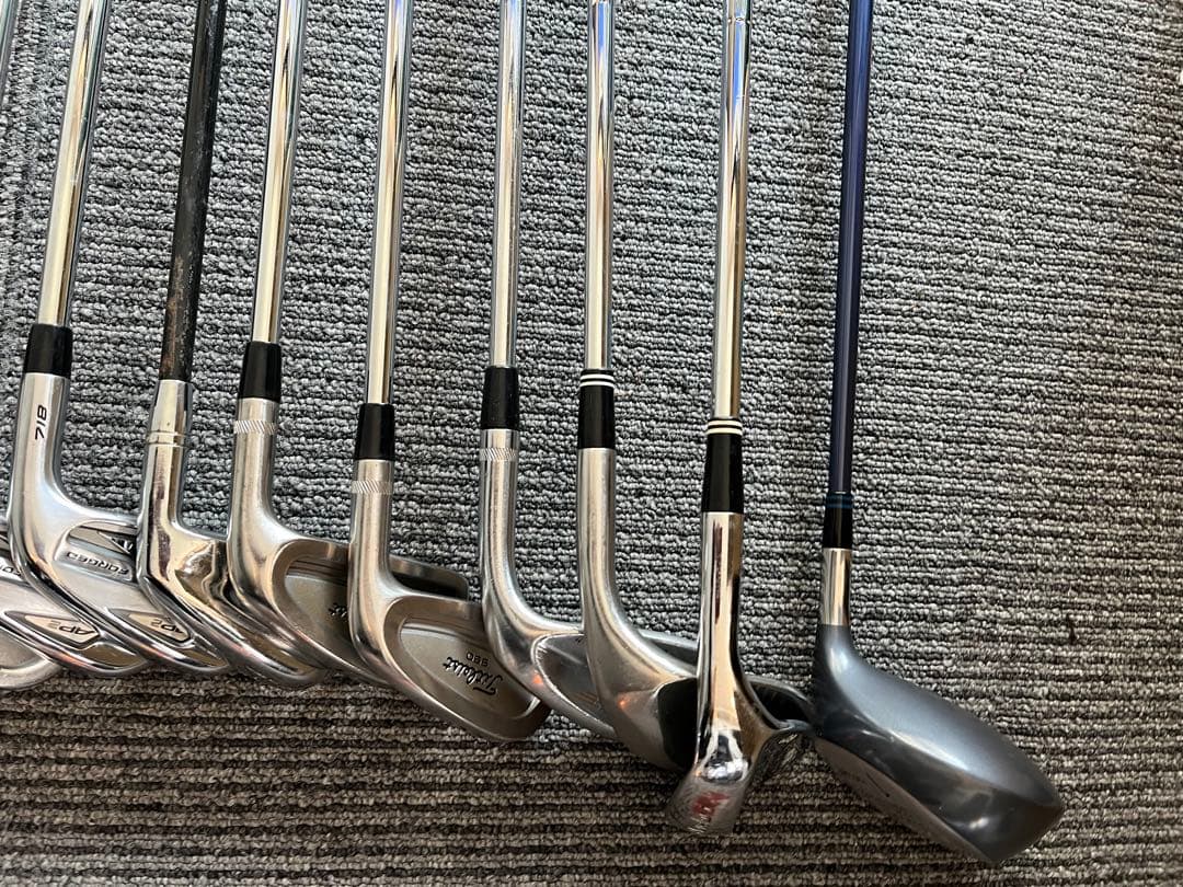 【おまとめ】TaylorMade ゴルフバッグ ネイビーゴルフクラブセット