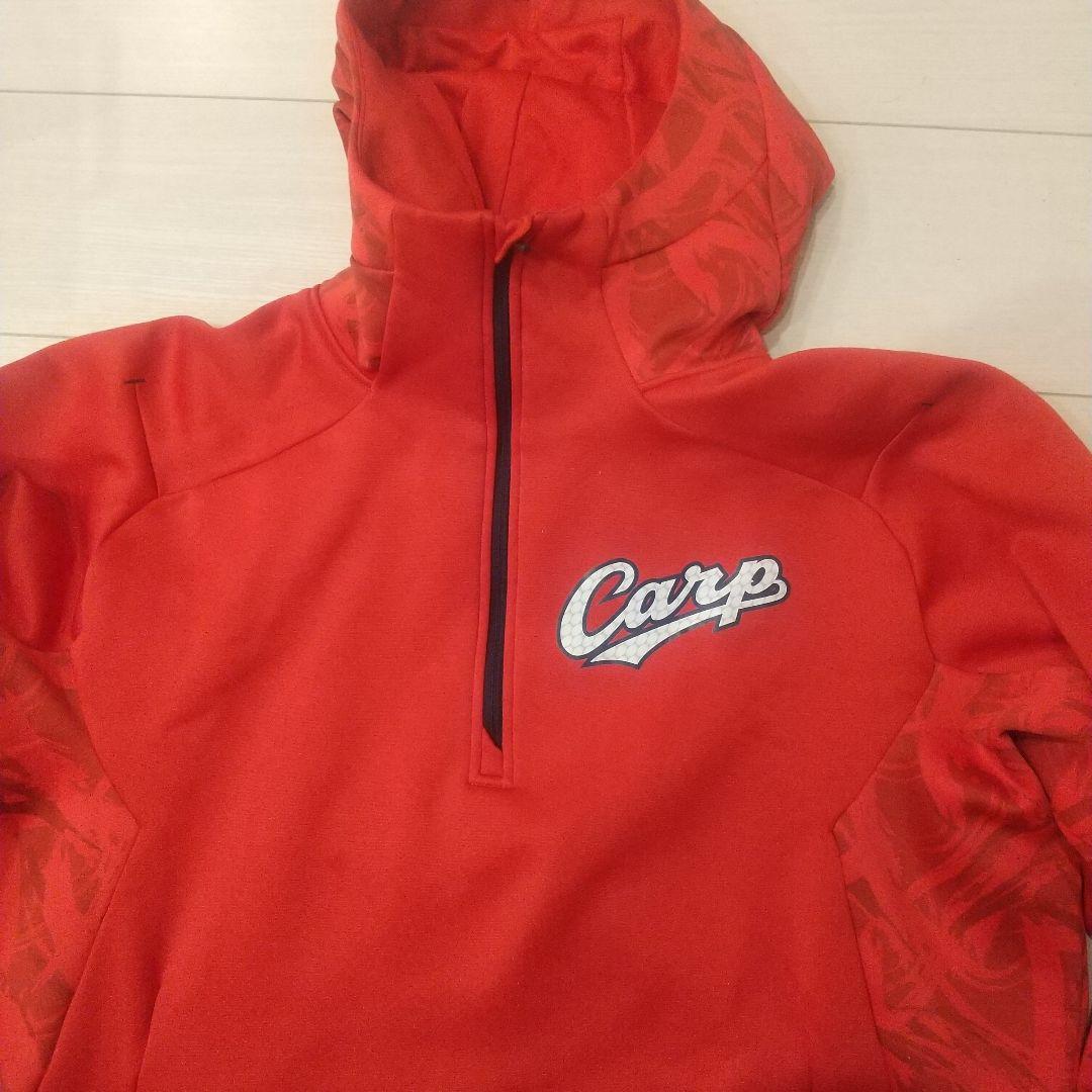 Carp ロゴ入り赤フードパーカー 広島東洋カープ Lサイズ