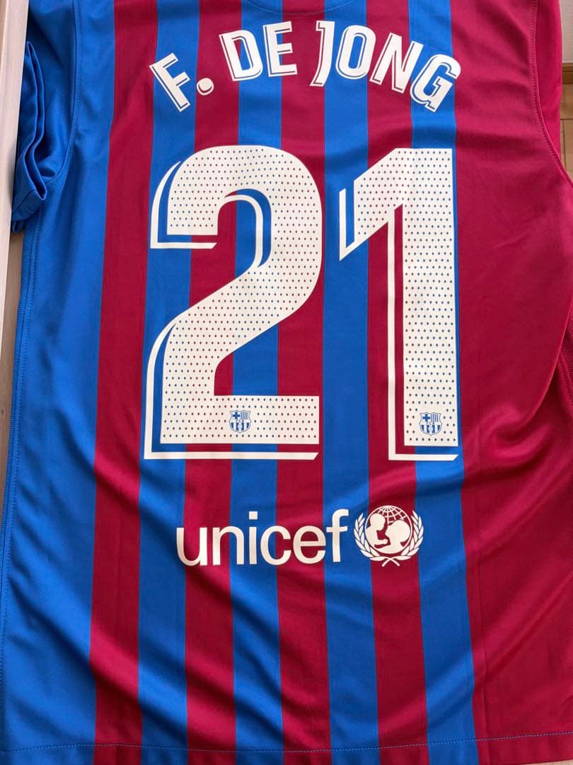 FCバルセロナ　21番フレンキーデヨング選手　Mサイズ