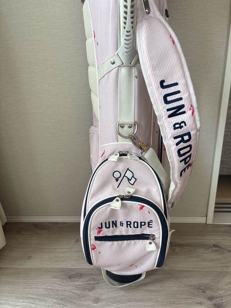 JUN & ROPE フラミンゴ柄キャディバッグ