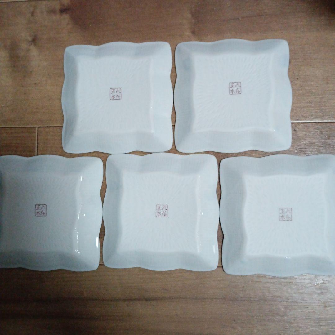 .580.九谷焼の銘々皿×５枚