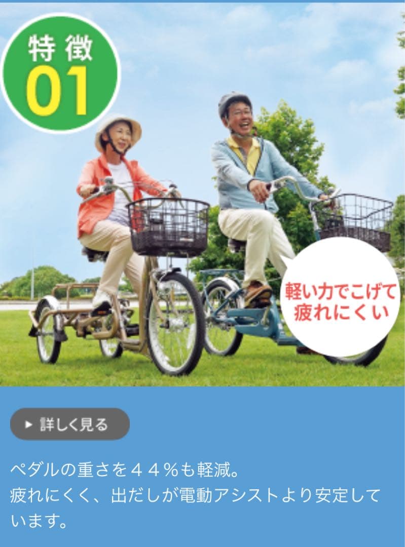 SAGISAKA シニア向け3輪自転車 コゲール 20インチ 3段変速 サギサカ