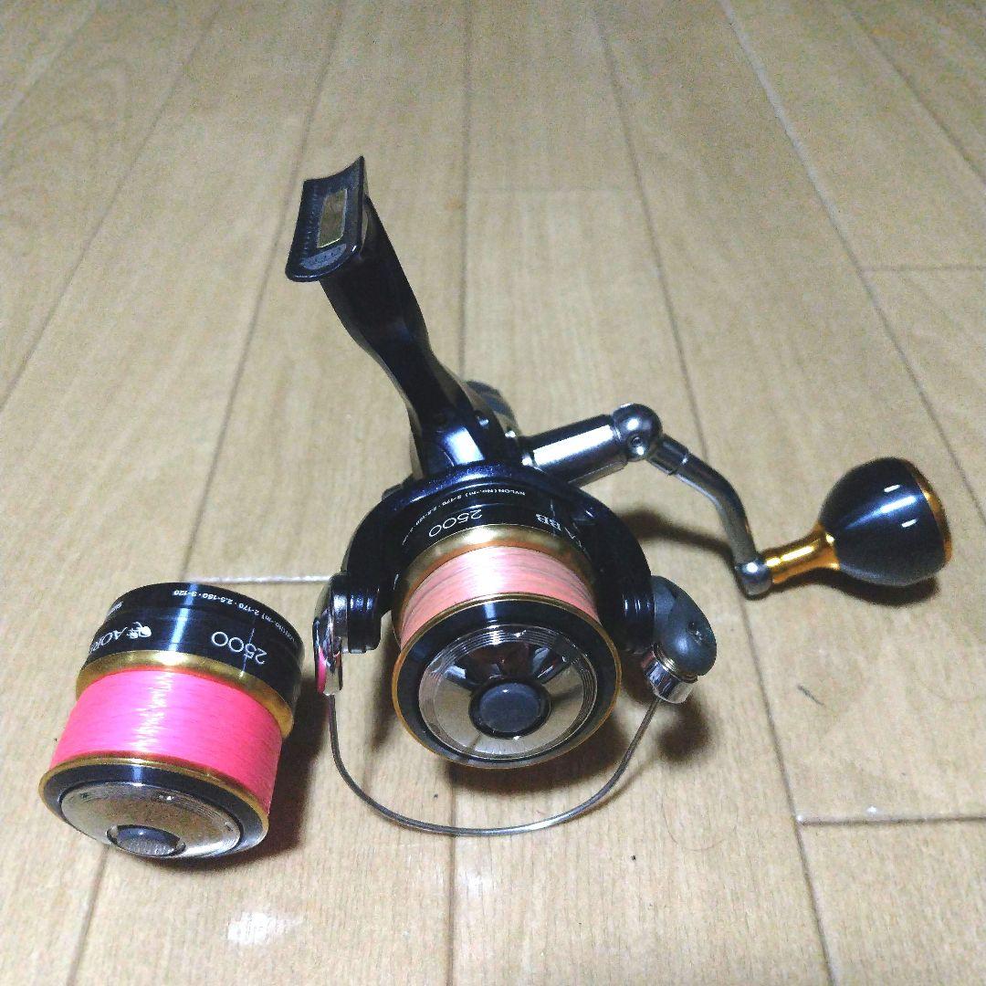 シマノ　アオリスタBB2500 換えスプール、夢屋ノブ付き