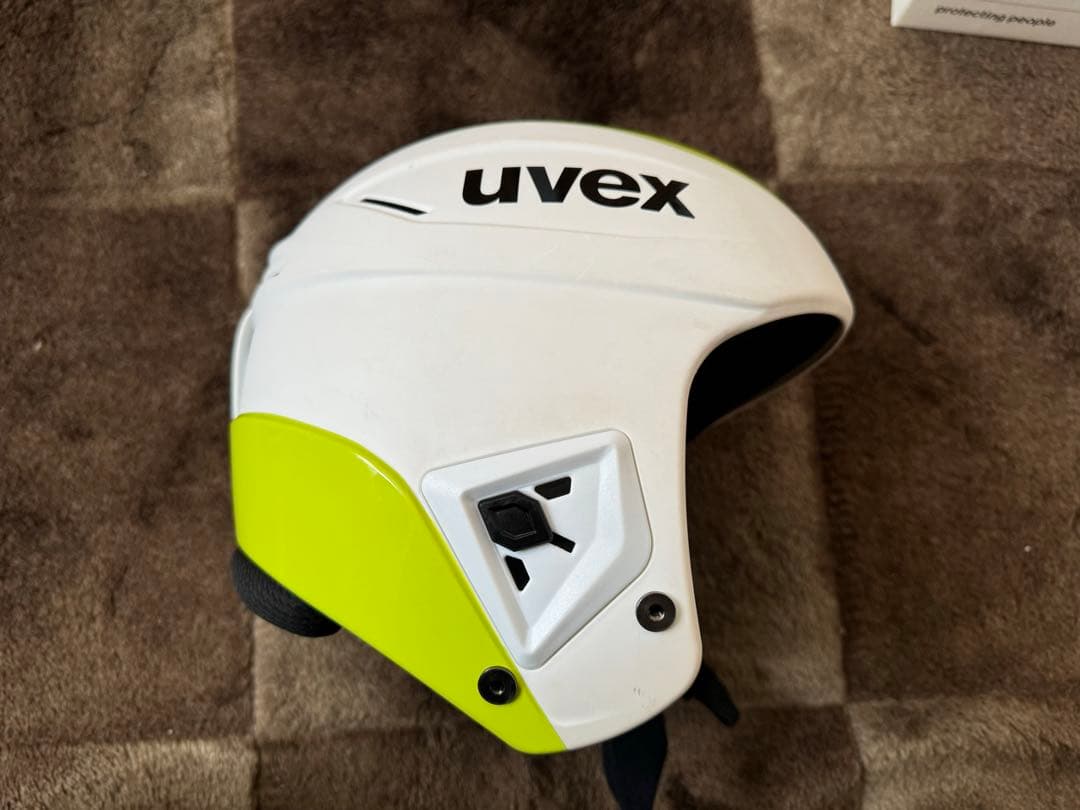 uvex スキー用ヘルメット ホワイト/ライム