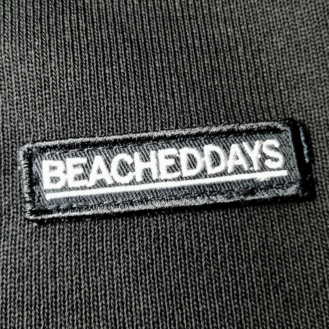 ★BEACHED DAYS★清涼 スポーティパーカー L ブラック ハーフジップ