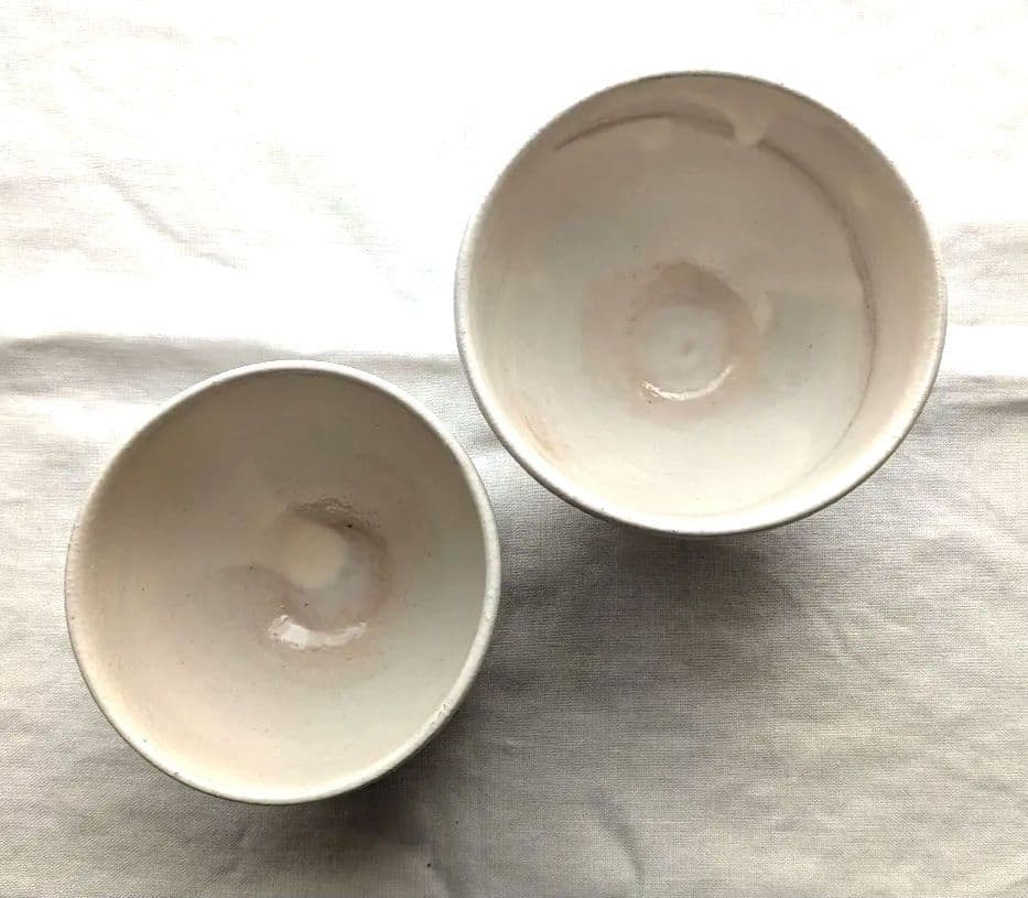 島るり子 粉引 飯碗 カフェオレボウル 茶碗 作家物 美品