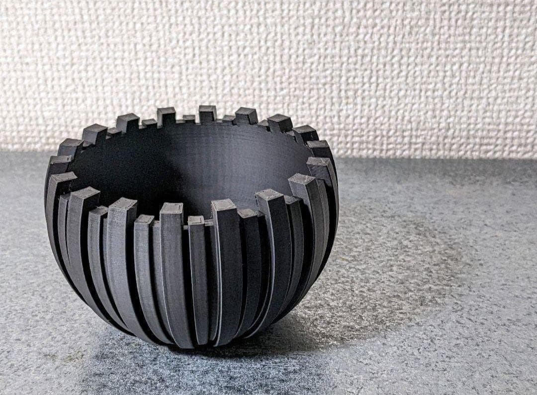 【メルカリ限定オリジナル鉢底ネット付】3Dプリンター鉢 5号 relief001