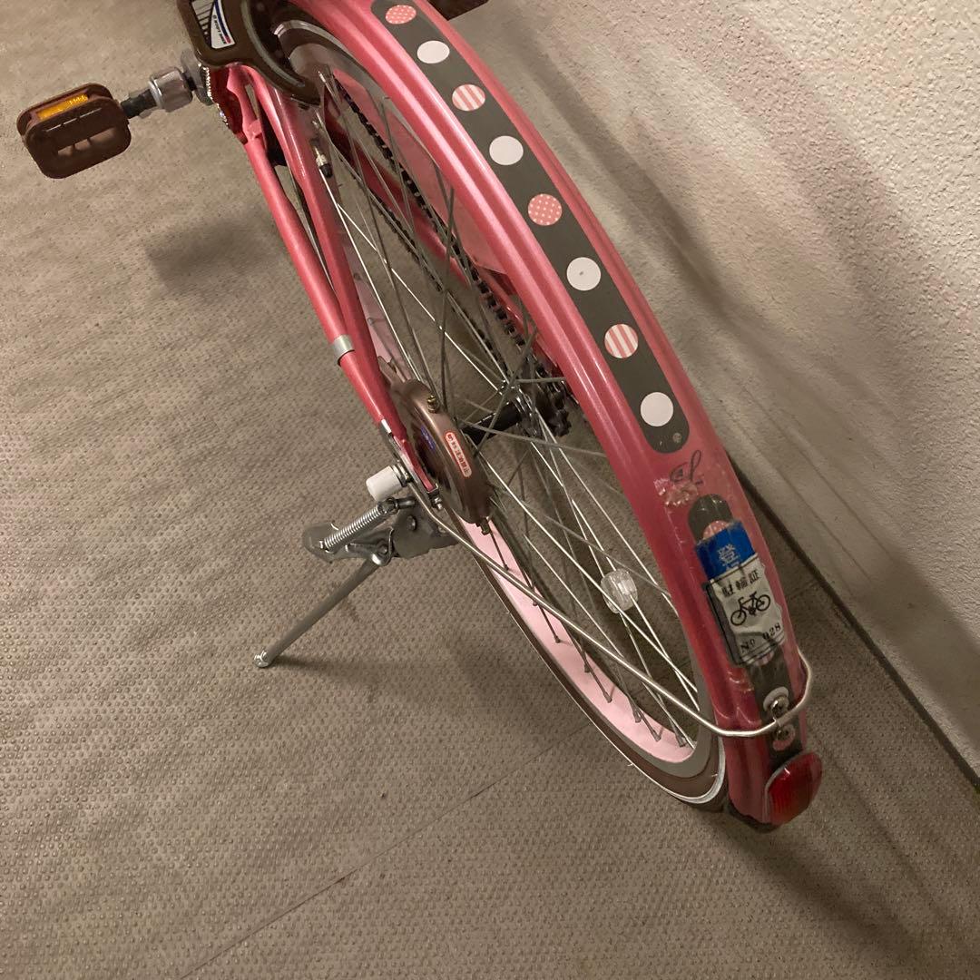 ピンクシティサイクル 自転車　子供用　女の子　24インチ　ヘルメット付き