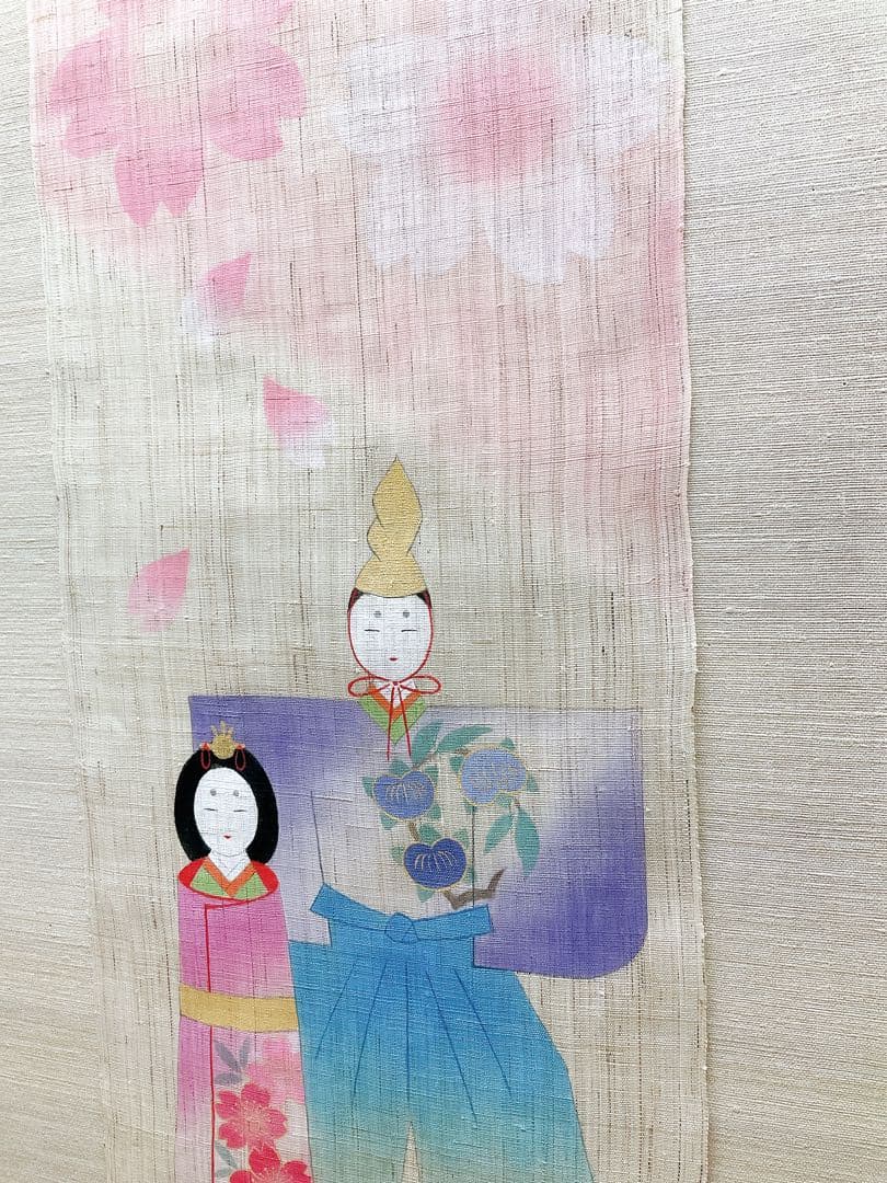 お雛様タペストリー 【凛桜立ち雛】本麻 ひな祭り 親王雛 ひな飾り お節句 新品
