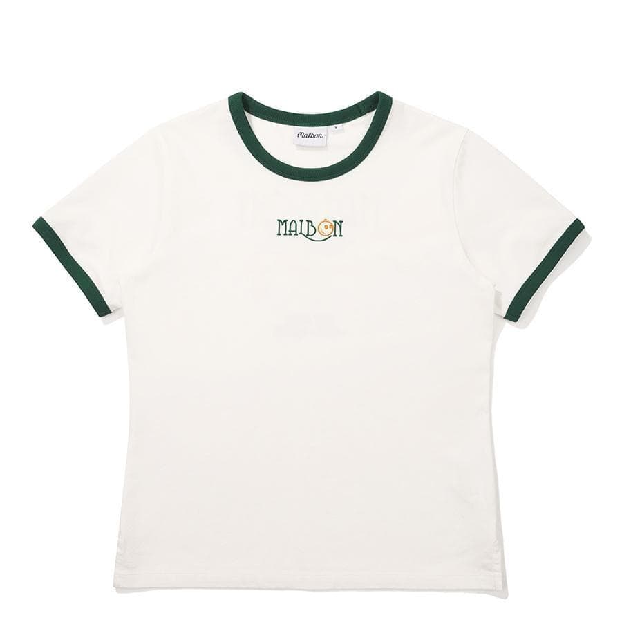 マルボンゴルフ Tシャツ レディース シャツ Malbon Golf 半袖 白M