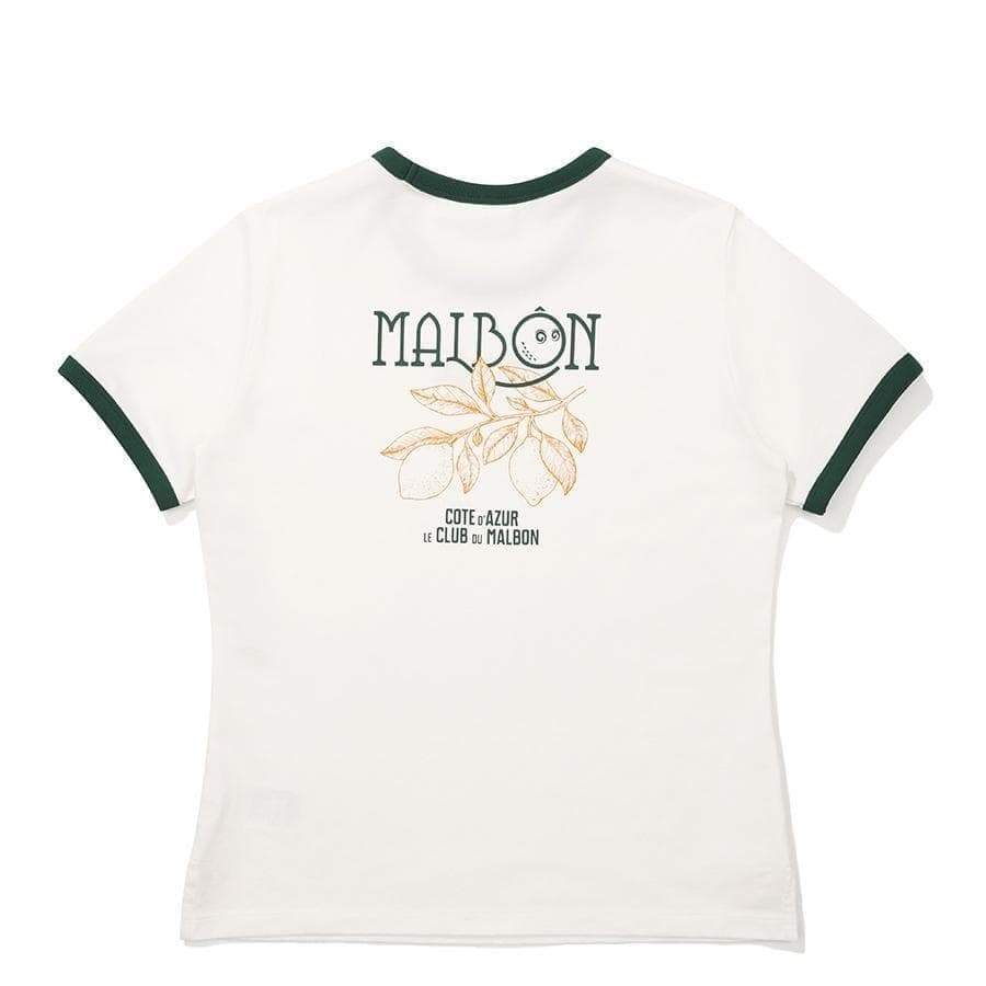 マルボンゴルフ Tシャツ レディース シャツ Malbon Golf 半袖 白M