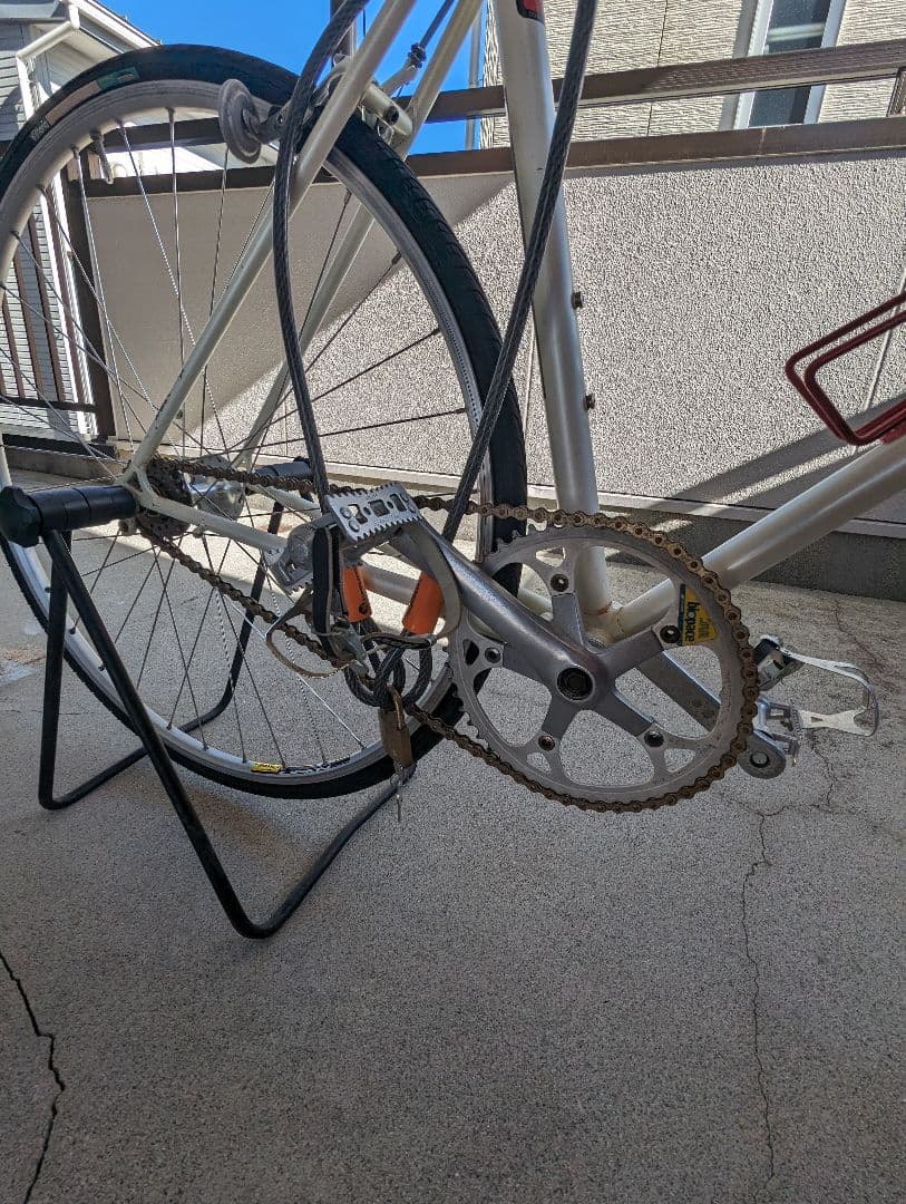 自転車　パナソニックのロードをピストに