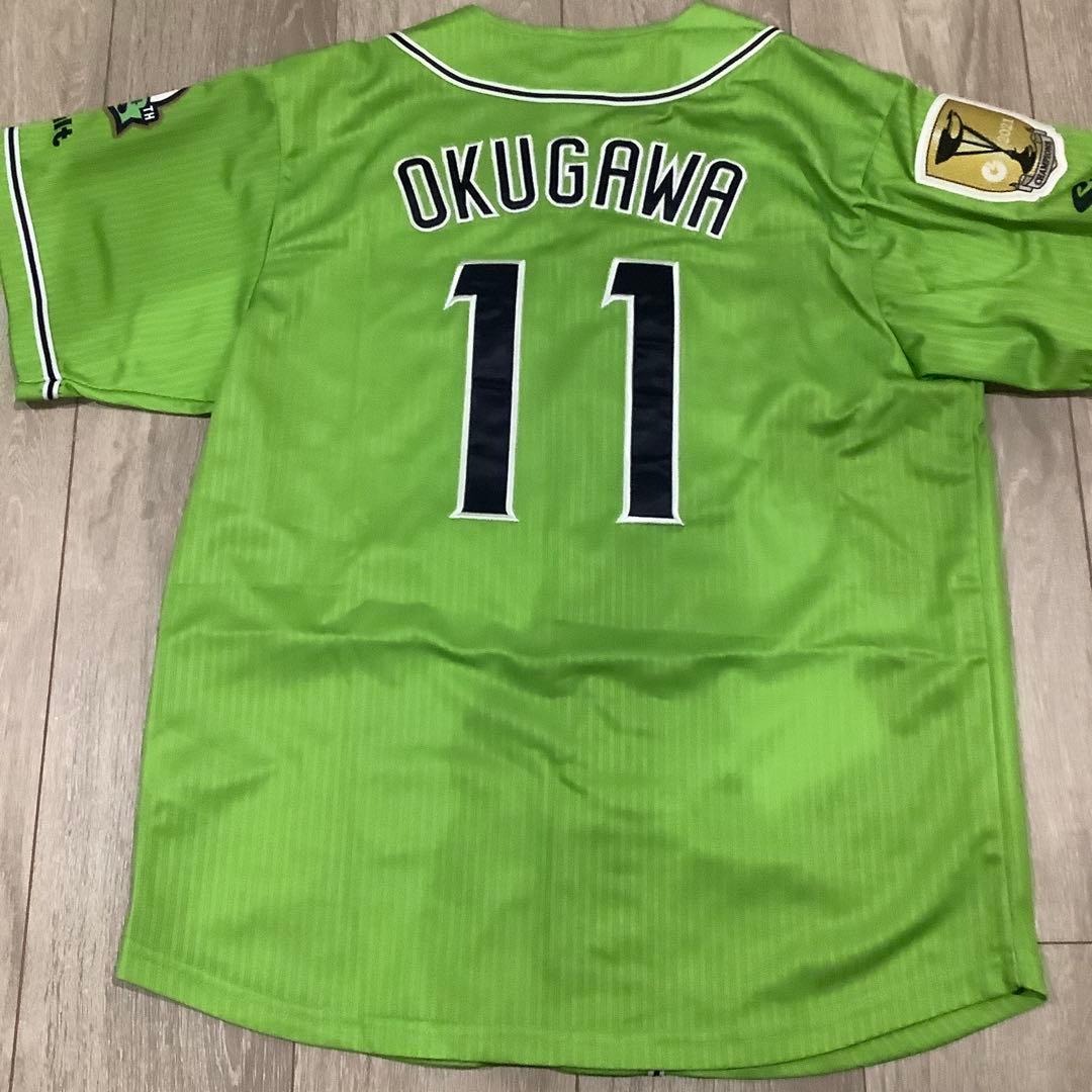 東京ヤクルトスワローズ　奥川恭伸　燕パワーユニフォーム　Sサイズ　優勝ワッペン