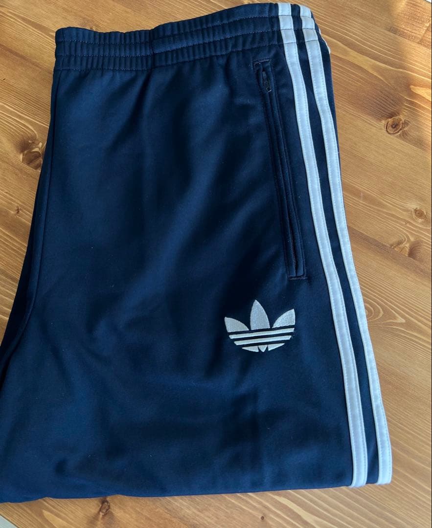 【ヴィンテージ】adidasトラックパンツ ネイビー M 春