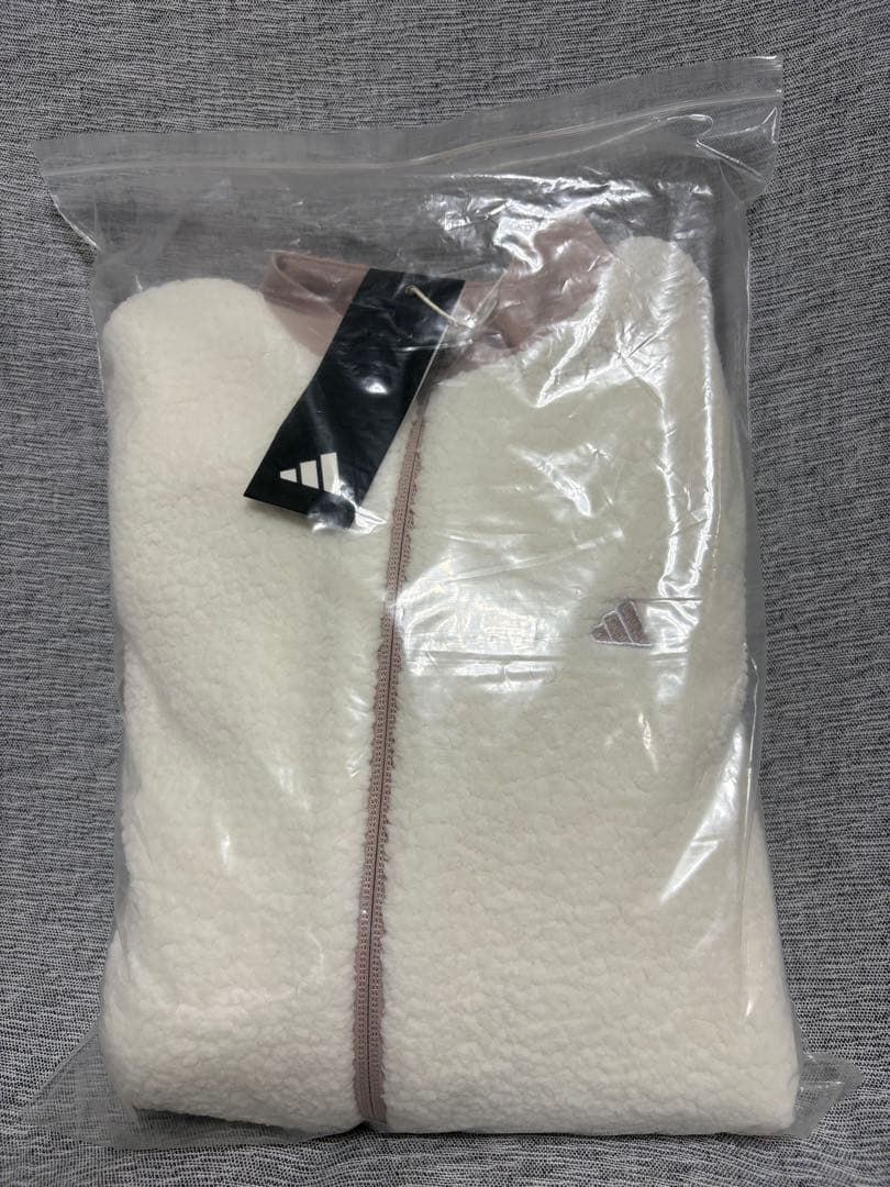 L ☆新品　アディダス ゴルフ バックグラフィック ボアジャケット　ホワイト