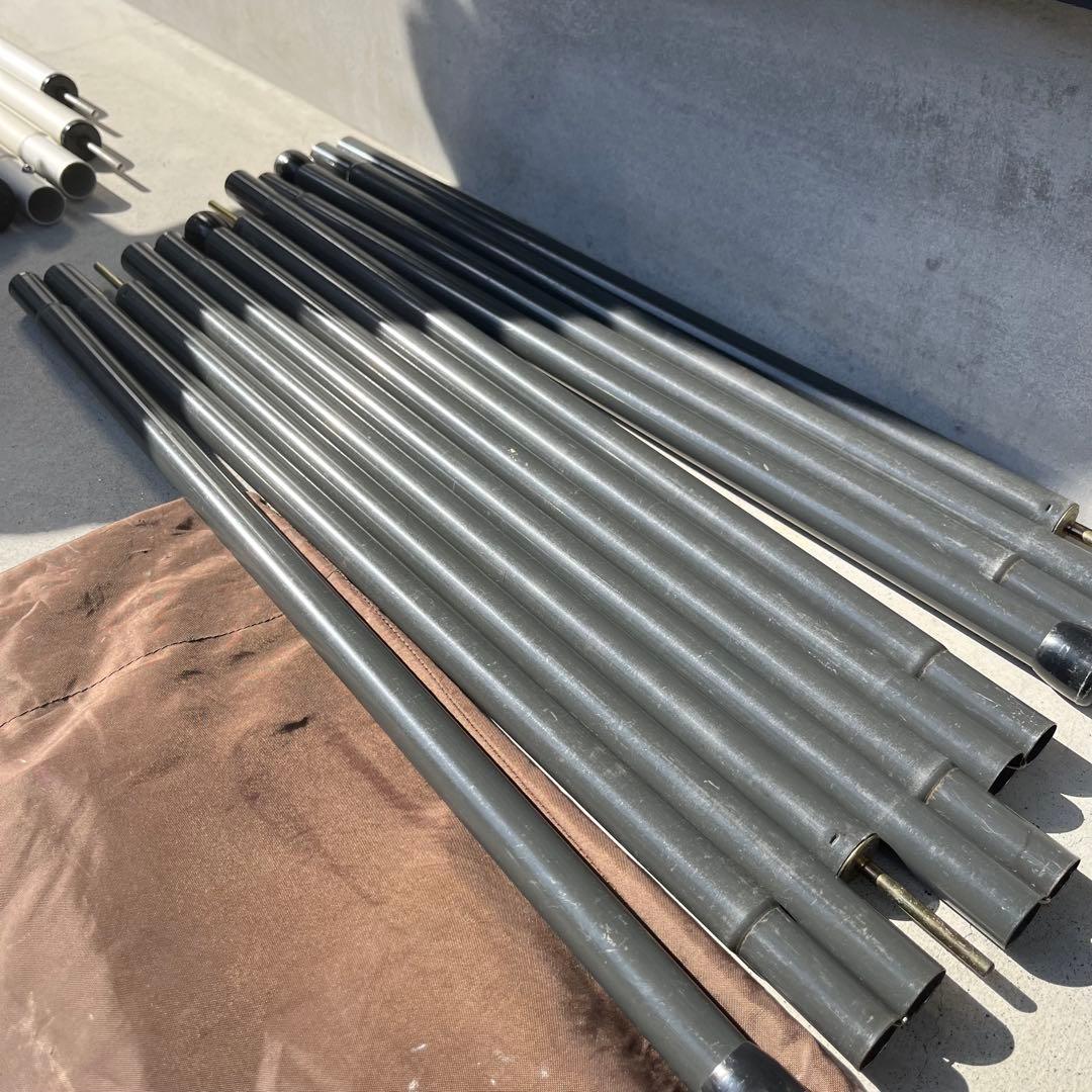  peak スノーピークアップライトポール4本とウィングポール280cm