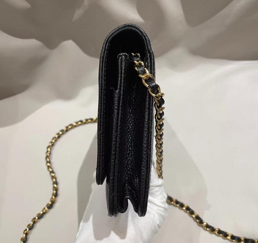 CHANEL デニム スパンコール チェーンショルダーバッグ ブルー