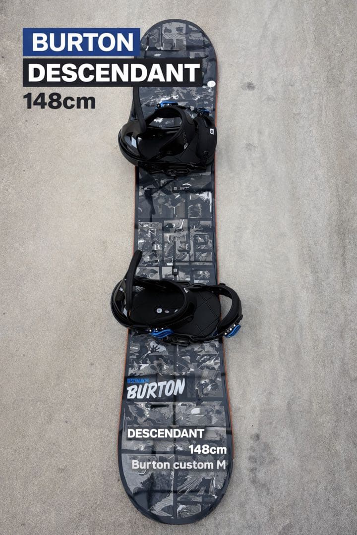 BURTON DESCENDANT 148 スノーボード セットcustom M