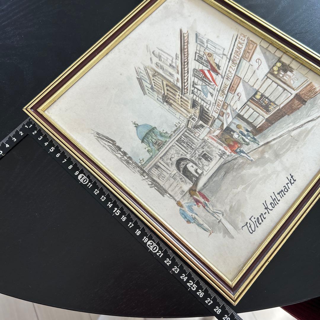 Wien-Kohlmarkt 水彩画 H. Frücht