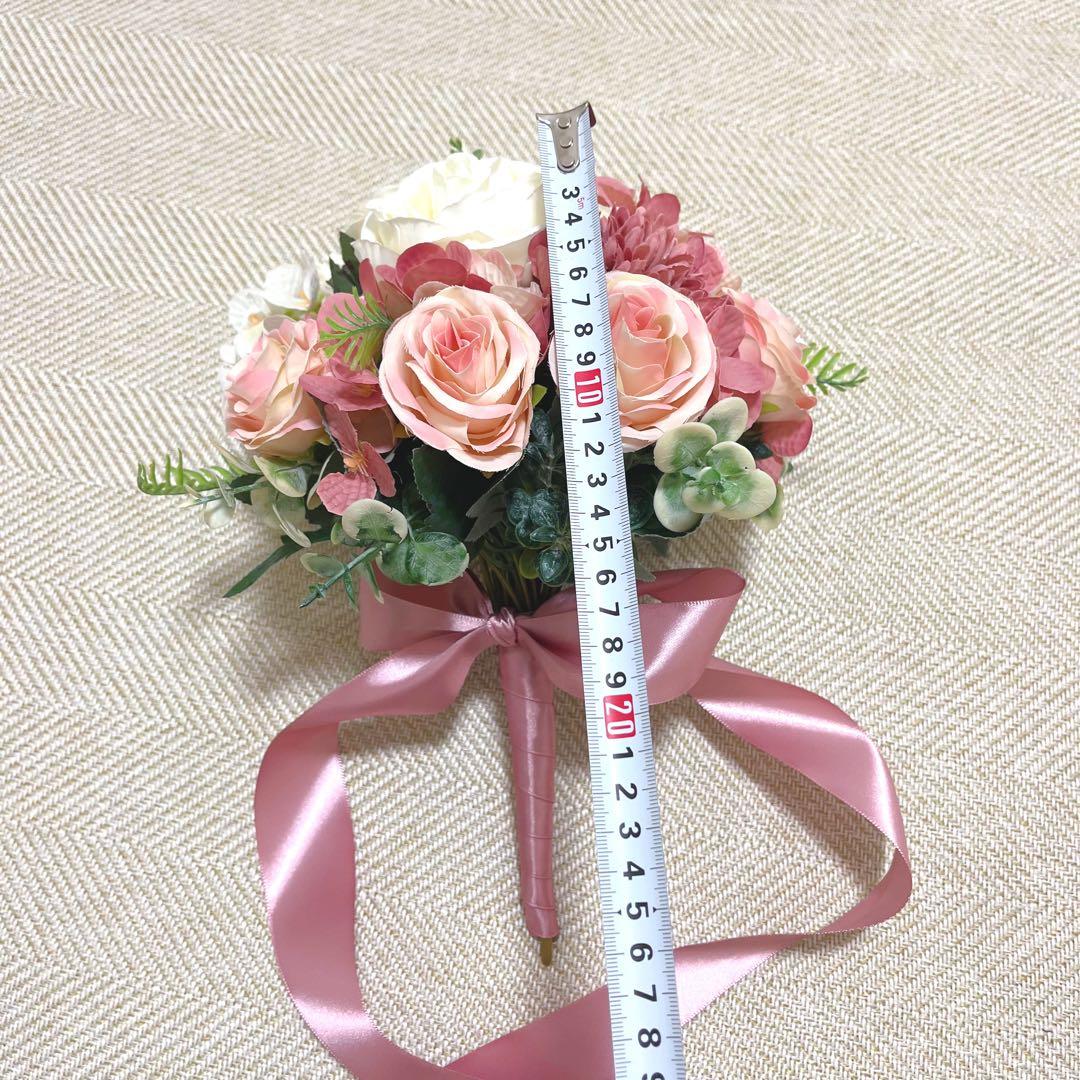 ブーケ 造花 結婚式 FTW ブートニア ピンク ウエディング